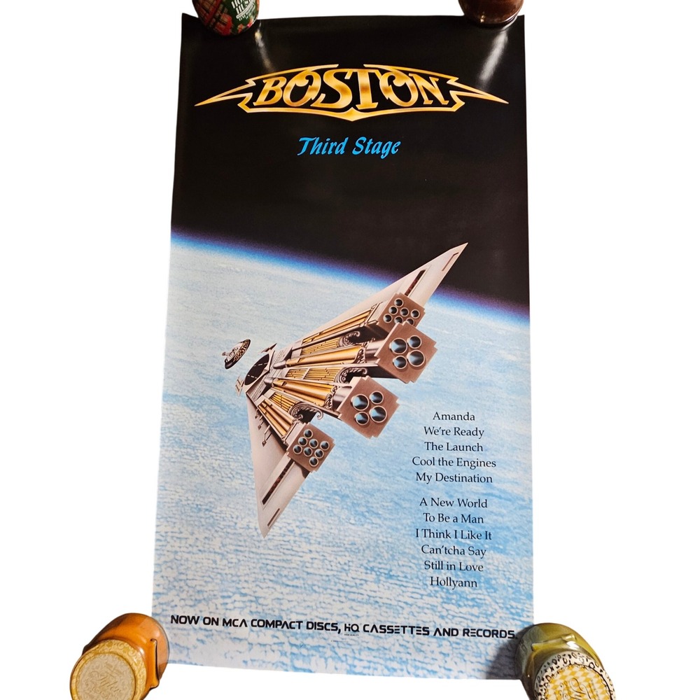 Boston Third Stage Vintage 1986 Album Promo Poster 21x38 MCA Records Rock Pop